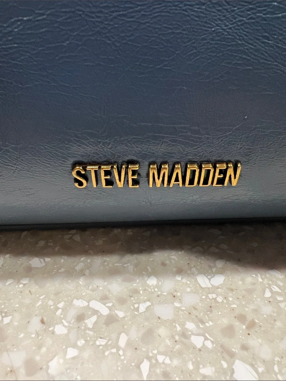 Steve Madden Patchwork Denim Satchel in Light Blue and Dark Blue